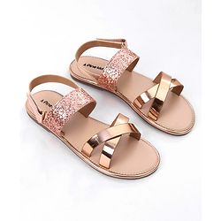 Pine Kids Sandals with Velcro Closure- Golden