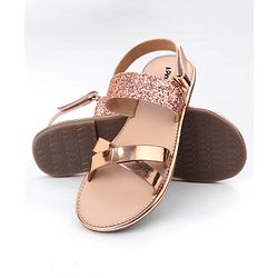 Pine Kids Sandals with Velcro Closure- Golden