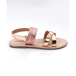 Pine Kids Sandals with Velcro Closure- Golden