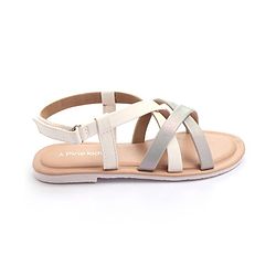 Pine Kids Sandals with Velcro Closure- Silver