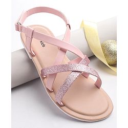 Pine Kids Sandals with Velcro Closure- Silver