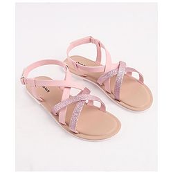 Pine Kids Sandals with Velcro Closure- Silver