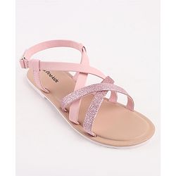 Pine Kids Sandals with Velcro Closure- Silver