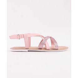 Pine Kids Sandals with Velcro Closure- Silver