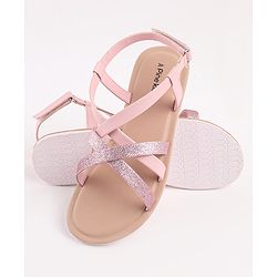 Pine Kids Sandals with Velcro Closure- Silver