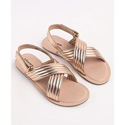 Pine Kids Sandals with Velcro Closure- Peach