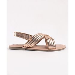 Pine Kids Sandals with Velcro Closure- Peach