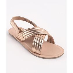 Pine Kids Sandals with Velcro Closure- Peach