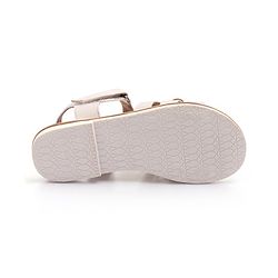 Pine Kids Sandals with Velcro Closure Flower Applique- White