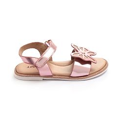 Pine Kids Velcro Closure Sandals with Butterfly Applique - Pink