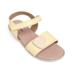 Pine Kids Velcro Closure Sandals with Heart Patch - Blue
