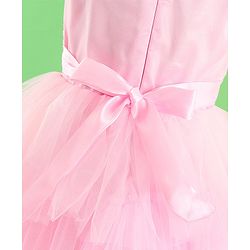 Pine Kids Sleeveless Party Wear Flared Frock with Sequence Detailing - Pink
