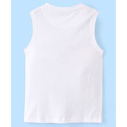 Pine Kids 100% Cotton Knit Sleeveless T-Shirt Beach Theme - Snow White