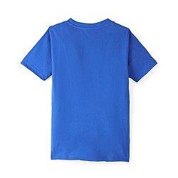 Pine Kids Cotton Knit Half Sleeves T-Shirts Ocean Print- Blue