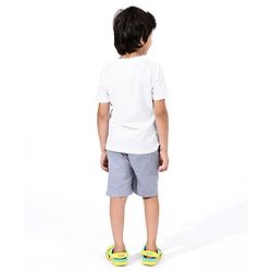 Pine Kids Cotton Half Sleeves T-Shirt Sailing Yacht Club Print - Snow White
