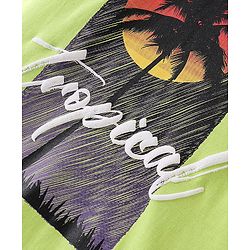 Pine Kids Half Sleeves T-Shirt With Tropical Print - Easter Egg