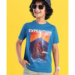 Pine Kids 100% Cotton Knit Half Sleeves T-Shirt Tyrannosaur Printed - Seaport