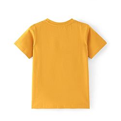 Pine Kids Half Sleeves Smash Printed T-Shirt - Old Gold