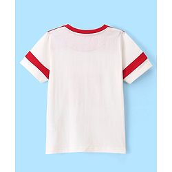 Pine Kids Half Sleeves Championship Printed T-Shirt - Snow White