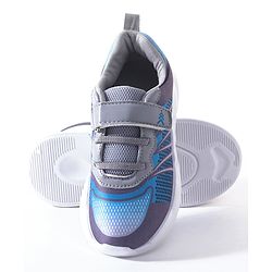Pine Kids Velcro Closure Casual Shoes - Blue & Grey