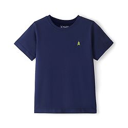 Pine Kids 100 % Cotton Half Sleeves Round Neck T-Shirt - Blue