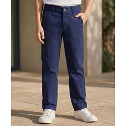 Pine Kids Full Length Back Elasticated Waist Trouser - Blue
