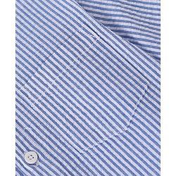 Pine Kids Cotton Full Sleeves With One Pocket Stripe Shirt - Blue