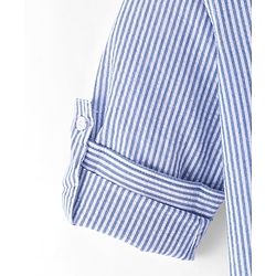 Pine Kids Cotton Full Sleeves With One Pocket Stripe Shirt - Blue