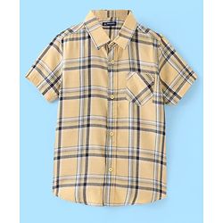 Pine Kids Cotton Woven Half Sleeves Check Shirt with Inner Tee - Multicolour