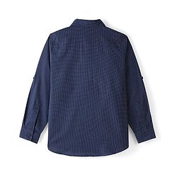 Pine Kids Cotton Woven Full Sleeves Polka Dots Printed Party Shirt with Bow Tie - Blue