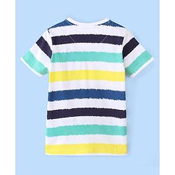 Pine Kids Cotton Knit Half Sleeves Striped T-Shirt - Multicolour