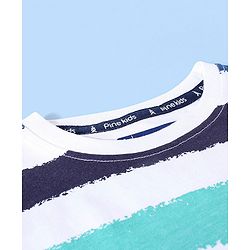 Pine Kids Cotton Knit Half Sleeves Striped T-Shirt - Multicolour