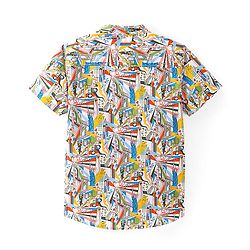 Pine Kids Cotton Half Sleeves Abstract Printed Shirt - Multicolor