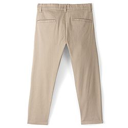 Pine Kids Full Length Back Elasticated Trouser Solid Colour - Khaki