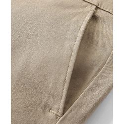 Pine Kids Full Length Back Elasticated Trouser Solid Colour - Khaki