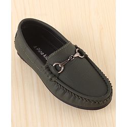 Pine Kids Slip On Loafer Shoes - Olive