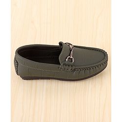 Pine Kids Slip On Loafer Shoes - Olive