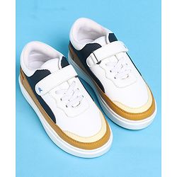 Pine Kids Casual Shoes With Velcro Closure - White