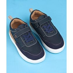 Pine Kids Casual Shoes with Velcro Closure - Navy Blue