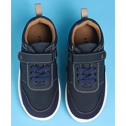 Pine Kids Casual Shoes with Velcro Closure - Navy Blue