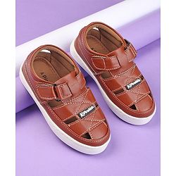 Pine Kids Velcro Closure Sandals - Brown