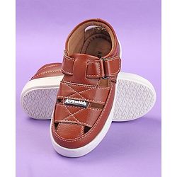 Pine Kids Velcro Closure Sandals - Brown