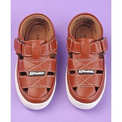 Pine Kids Velcro Closure Sandals - Brown