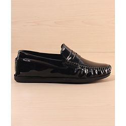 Pine Kids Slip On Loafer Shoes - Black
