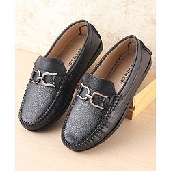 Pine Kids  Slip On Loafer Shoes - Black