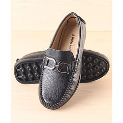 Pine Kids  Slip On Loafer Shoes - Black