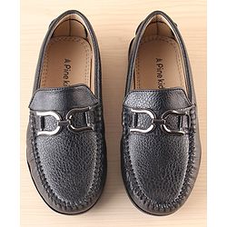 Pine Kids  Slip On Loafer Shoes - Black