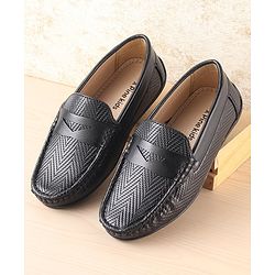 Pine Kids Slip On Loafer Shoes - Black