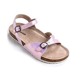 Pine Kids Sandals with Belt Closure - Silver