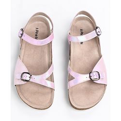 Pine Kids Sandals with Belt Closure - Silver